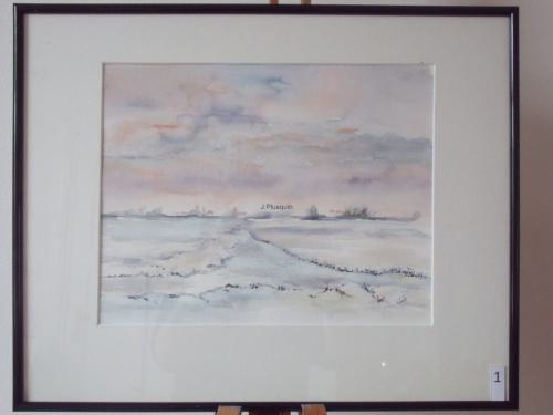 Winter landschap 40X50cmaquarel-acryl