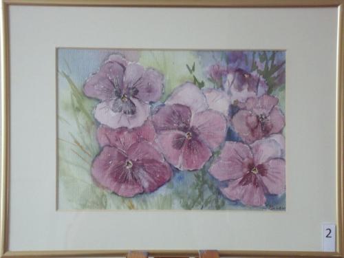 Viooltjes 40x30cmaquarel