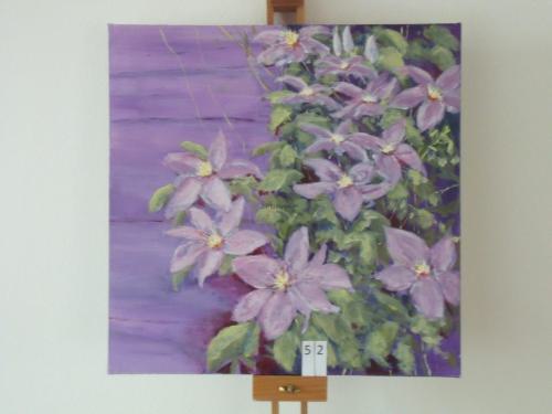 Clematis 40x40cmacryl