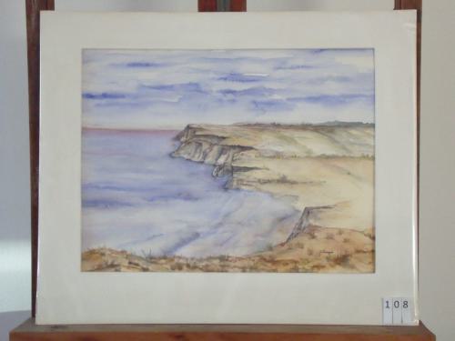 Zeezicht 60x50cmaquarel