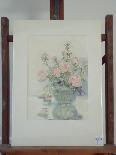 Rozen in vaas 50x70cmaquarel
