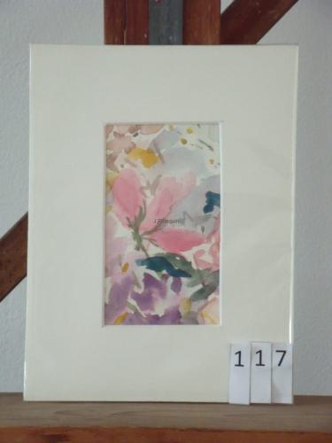 Bloem roze 18x24cmaquarel