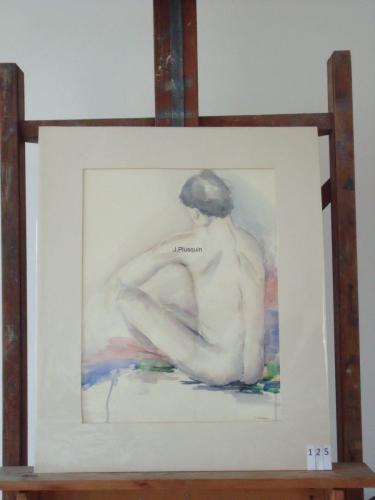 Studie naakt 50x60cmaquarel