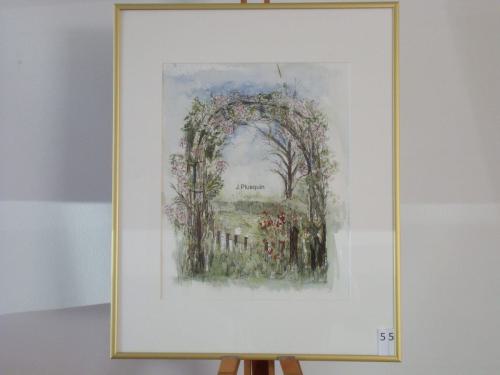 Rozenboog 40x50cmaquarel