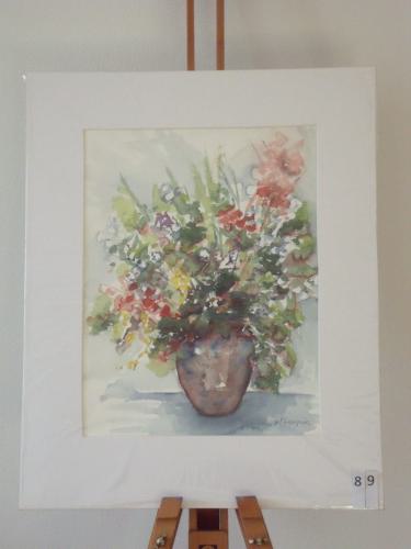 Boeket in vaas 40x50cmaquarel